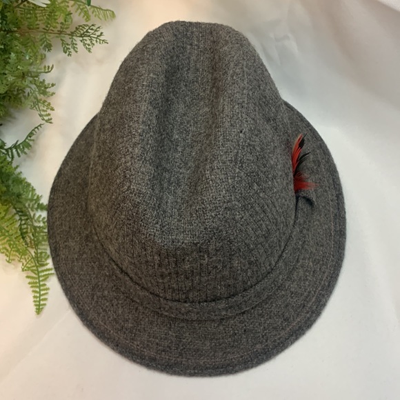 Vintage KANGOL DESIGN English Vagabond Fedora wool hat size Medium - Picture 6 of 17